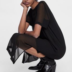 Zara Sheer Midi Dress